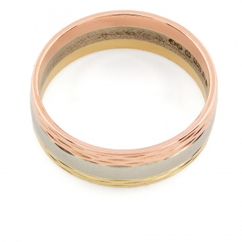 9ct gold 3-tone Wedding Ring size M
